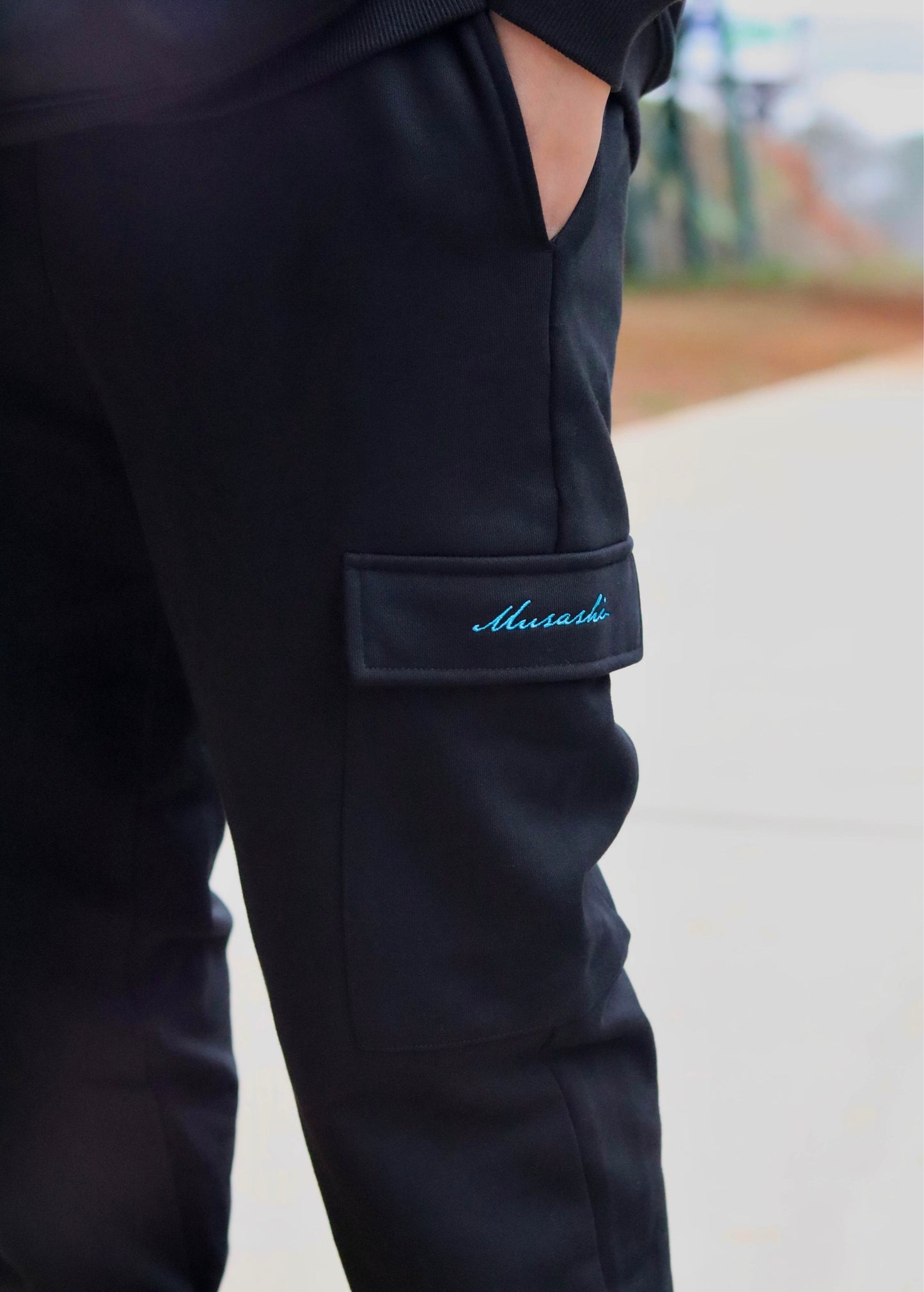 Premium Signature Sweatpants - Electric Blue/Black