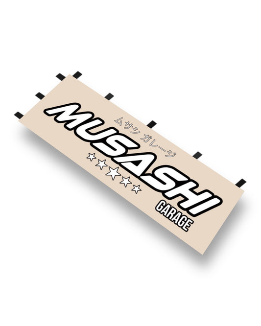 Musashi Garage Nobori Flag (Cream)